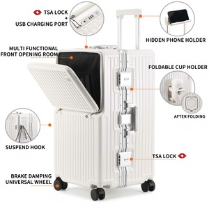 Commercio all'ingrosso 28-32 pollici bagaglio da viaggio ispessito scatola di alluminio con Multi-funzione Password <span class=keywords><strong>grande</strong></span> capacità valigia di grandi dimensioni - Product Image 2