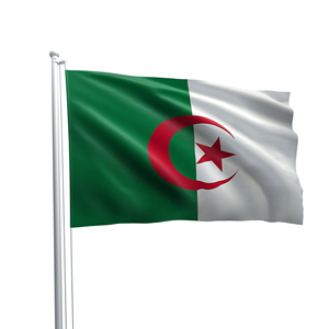 Drapeau promotionnel en polyester 3x5 pieds, à double couture, pour l'Algérie, drapeau national <span class=keywords><strong>arabe</strong></span>, pour l'extérieur - Product Image 1