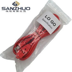 इनडोर/आउटडोर उपयोग के लिए फ्लैट प्लग 3 सॉकेट के साथ उच्च गुणवत्ता वाले अमेरिकी एक्सटेंशन कॉर्ड कॉर्ड-18 वाट 100 फीट 125v <span class=keywords><strong>13a</strong></span> पावर केबल - Product Image 5