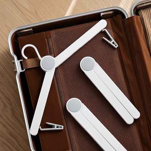 Cintre de voyage pliable avec pinces, séchoir rectangulaire à crochet pour sous-vêtements et chaussettes, multifonctionnel pour la maison - Product Image 2