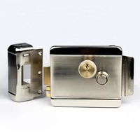 Système de contrôle d'accès par interphone de sécurité, serrure de porte magnétique électrique à double cylindre 12V