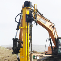 Modification des excavatrices pour le forage en profondeur avec compresseur d'air et dépoussiéreur pour le forage de roche par dynamitage