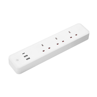 Bandes d'alimentation à commande vocale prises électriques prise britannique maison intelligente Wifi prise intelligente avec USB type-c
