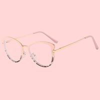 Monturas de Gafas Ópticas Cat Eye TR90 de Alta Calidad para Mujer, Diseño de Bloques de Color a la Moda, Gafas Anti Luz Azul para Miopía