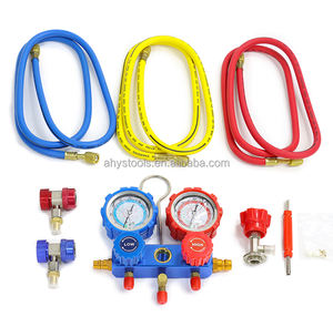 Manifold Refrigeração Manômetro para Ar Condicionado <span class=keywords><strong>Ac</strong></span> Ferramentas Com Visão Vidro Ferramentas Automotivas - Product Image 4