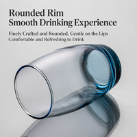 Gobelet en verre de qualité supérieure en forme d'œuf coloré, grande capacité pour jus, thé, eau, boissons froides, maison, hôtel, restaurant, vente en gros