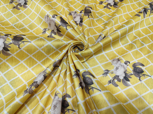 Tela Satén Suave y Lisa Estampada 100% Poliéster Multicolor para Manualidades, Costura, Vestidos de Novia, Material Brillante - Product Image 3