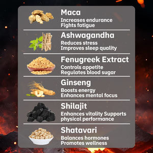 Natural Power Plus Energy Strong Shilajit Ashwagandha ekstrak Black Maca akar kapsul suplemen <span class=keywords><strong>Herbal</strong></span> untuk pria - Product Image 3