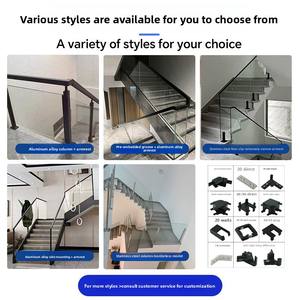 Barandilla <span class=keywords><strong>de</strong></span> vidrio para interiores <span class=keywords><strong>de</strong></span> diseño moderno, cubierta <span class=keywords><strong>de</strong></span> aleación <span class=keywords><strong>de</strong></span> aluminio, pasamanos <span class=keywords><strong>de</strong></span> acero inoxidable, ranura <span class=keywords><strong>de</strong></span> suelo <span class=keywords><strong>de</strong></span> vidrio sin marco para Barandilla <span class=keywords><strong>de</strong></span> escalera - Product Image 3