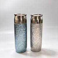 CHUFENG Nouvelle Bouteille d'Eau Isotherme avec Couvercle Magnétique en Titane Pur Brillant, Tasse de Voyage avec Infuseur à Thé, Gourde Isotherme Portable