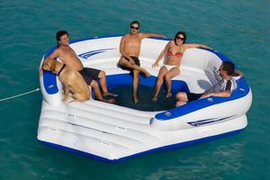 Salón Flotante Inflable Malibu - Isla Flotante para 6 Personas, Ideal para Lagos, Piscinas y Fiestas en la Playa - Product Image 2