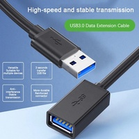 Xput Hochgeschwindigkeits-USB 3.0 Typ A Stecker auf Buchse Kurzes Verlängerungskabel 0,5M 1M 1,5M 2M 3M 5M Verschiedene Längen für USB-Peripheriegeräte