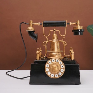 CY050 <span class=keywords><strong>Telefono</strong></span> Antico per Decorazione, Modello Classico Vintage, Artigianato in Metallo Fatto a Mano, Decorazione per la Casa - Product Image 3