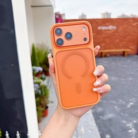 Coque de téléphone mate antichoc en acrylique magnétique avec bouton de caméra pour iPhone 17 Pro 18 Pro