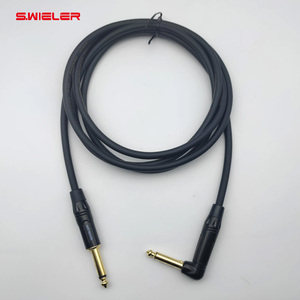 Câble audio <span class=keywords><strong>mono</strong></span> plaqué or <span class=keywords><strong>Jack</strong></span> TS 6,35 mm à 6,35 mm coudé à 90 degrés, fil de cuivre nu, prix usine - Product Image 2