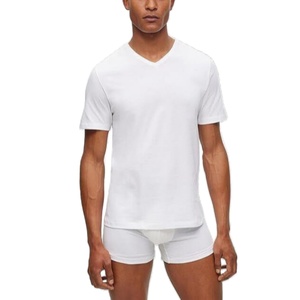 Camisetas de Algodón Blancas con Cuello en V para Hombre, Fabricadas en China - Product Image 1