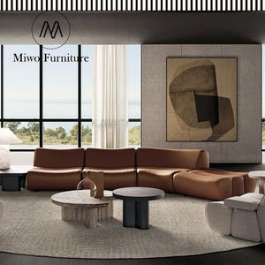 Mobilier italien ERNEST <span class=keywords><strong>canapé</strong></span> en bambou module design <span class=keywords><strong>canapé</strong></span> modulable incurvé hôtel club moderne centre de salon ensemble de canapés en velours - Product Image 4
