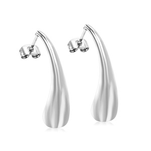 ต่างหูสแตนเลสทรงหยดน้ำชุบทองเงินเครื่องประดับแฟชั่นสำหรับผู้หญิงสวมใส่ได้ทุกวันอย่างสง่างาม - Product Image 3