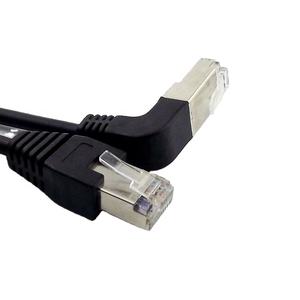 Cat6 <span class=keywords><strong>Cat5e</strong></span> ตัวผู้ไปยังตัวผู้สายต่ออีเทอร์เน็ตสำหรับสื่อสารทำจากมุมขวาขึ้นลง RJ45 - Product Image 1