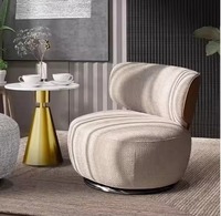 Fauteuil pivotant en tissu moderne pour salon, luxe léger, détente, minimaliste, fauteuil de réception et de négociation pour balcon