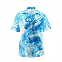 Chemise sur mesure, décontractée à boutons - OEM/ODM Logo personnalisé Manches courtes Imprimé floral tropical pour vacances et stations balnéaires Décontractée pour hommes