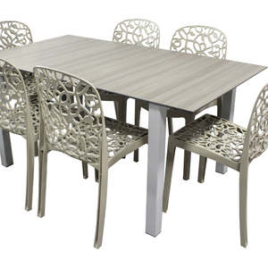 Pack of 6 Contemporary <b>Outdoor</b> Flora <b>Chairs</b> Sustainable and Durable Design Plastic <b>Stackable</b> <b>Outdoor</b> Seating <b>Chair</b> - Product Image 3