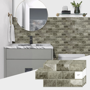 <span class=keywords><strong>Piastrelle</strong></span> <span class=keywords><strong>Adesive</strong></span> in Vinile per Rivestimento Parete, Adesivi Murali per Cucina, <span class=keywords><strong>Bagno</strong></span> e Caminetto - Product Image 1