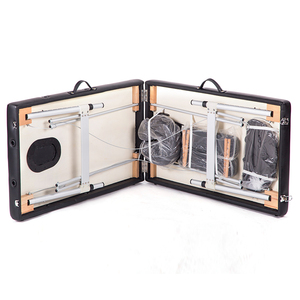 Mejores Precios Salon Camillas De Masajes Portable 2 Secciones Base De Aluminio Plegable Salón De Belleza Facial Spa Masaje Cama Mesa - Product Image 5