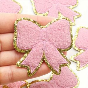 6cm Iron on Embroidered Colorful Chenille Bowknot Patches - Product Image 3