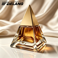 Nouveauté : flacons de parfum en verre de 50 ml et 100 ml, flacon de parfum personnalisé en forme de pyramide triangulaire de 30 ml avec emballage en boîte