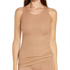 Latest Women's Summer Knitted 100% Cotton Eco-Friendly Breathable Tank <b>Top</b> Gym Workout Fitness Sleeveless Active Yoga Tank <b>Top</b> - Product Image 1