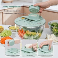 Fabrieksdirect multifunctionele groentesnijder met handmatige draaibare afdruipmand, fruit- en groentedroger, salade-dehydrator