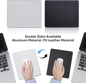 Alfombrilla de ratón de aluminio y Metal plateado duro, alfombrilla de ratón de doble cara mágica suave, alfombrilla de ratón impermeable de Control rápido y preciso - Product Image 5