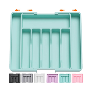 Organizzatore per Cassetti <span class=keywords><strong>da</strong></span> Cucina Multicolore Regolabile Espandibile <span class=keywords><strong>in</strong></span> <span class=keywords><strong>Plastica</strong></span> per Posate e Utensili - Product Image 1