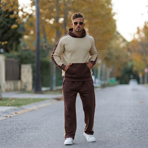 Ensemble de survêtement de fitness pour hommes avec logo personnalisé, vêtements de sport OEM, vente en gros, respirant, écologique, design 2-en-1, hiver - Product Image 1