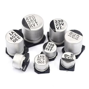 Condensateur électrolytique SMD 100UF 16V avec taille 6.3x5.4mm condensateur électrolytique SMD série RVT