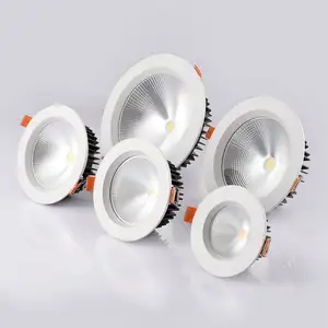 Hot Sale 9w 12w 15w 20w 30w IP65 Die-casting Aluminum Round Led Ceiling Light Recessed Cob Downlight For Project