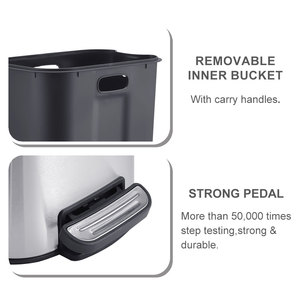 <span class=keywords><strong>Cubo</strong></span> de <span class=keywords><strong>Basura</strong></span> para Baño con Tapa, de Acero Inoxidable, Rectangular, con Pedal, para Espacios Estrechos de Oficina - Product Image 4