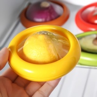 Creatief Fruit En Groente Siliconen Koelkast Vershoudverpakkingen Flexibel Zicht Fruit & Groente Spaardoos Voor Citroen