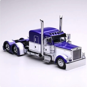 Modelo de Coche de Aleación de Camión Peterbilt Americano con Remolque, Escala 1:24 - Product Image 1