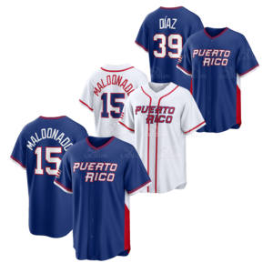 Camiseta de Béisbol de Puerto Rico 2026, Número 15 #   Martin <span class=keywords><strong>Maldonado</strong></span> 39 # Camiseta del Estadio del Clásico Mundial de Béisbol de Edwin Diaz - Product Image 1