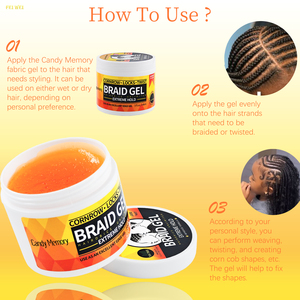 Bán Buôn Tùy Chỉnh Bện Gel OEM Thương Hiệu Riêng Hữu Cơ Sức Mạnh Giữ Bện Gel Tỏa Sáng Bện Gel 24 Giờ Đầy Đủ Ngày Ổ Khóa Bện Gel - Product Image 4