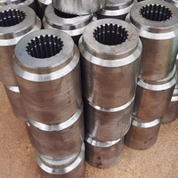 Accouplement à manchon cannelé pour raccordement de vis sans fin de boîte de vitesses de convoyeur, moyeu cannelé disponible pour tubes de 60/76/89/108/114/140 en stock