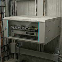 Armoire de serveur murale 4U 19 pouces pour surveillance de sécurité, avec conduit de câbles intégré, pour centre de données CCTV SYNSTRO Stock