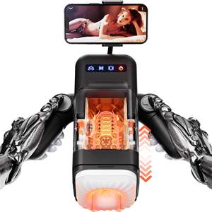 Verwarming <span class=keywords><strong>Robot</strong></span> Volwassen Speelgoed Mannelijke Stroker Penis Training Stuwende Automatische Mannelijke Masturbatie Cup Met Opvouwbare Handvat Telefoonhouder - Product Image 1