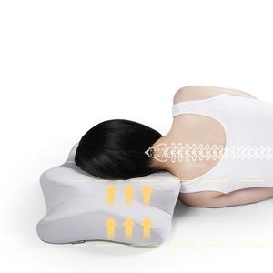 Bantal Memory Foam ortopedi ergonomis, penopang leher kontur ritsleting untuk menghilangkan nyeri bahu geometris Natal - Product Image 5