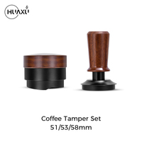 Distributeur de café en bois Espresso Walnut SS Base pour voyage, bureau et café, 51mm 53mm 58mm