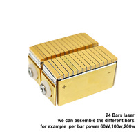 Module de diode laser haute puissance 2400W 808nm 24 barres américaines Double Line Array Big Spot LT HPL avec poignée longue