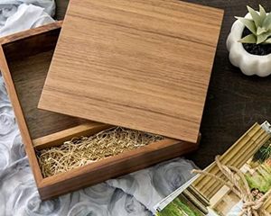 Caja <span class=keywords><strong>de</strong></span> Regalo <span class=keywords><strong>de</strong></span> <span class=keywords><strong>Madera</strong></span> para Fotos <span class=keywords><strong>con</strong></span> Tapa Deslizante, Caja <span class=keywords><strong>de</strong></span> Recuerdos <span class=keywords><strong>de</strong></span> Boda para Amigos, Socios, Fotógrafos, Clientes, USB, Negocios, Color Marrón Oscuro - Product Image 4