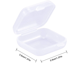 Mini récipients carrés de stockage de perles en plastique transparent, petits récipients en plastique <span class=keywords><strong>avec</strong></span> couvercles, boîte de rangement pour pilules - Product Image 6